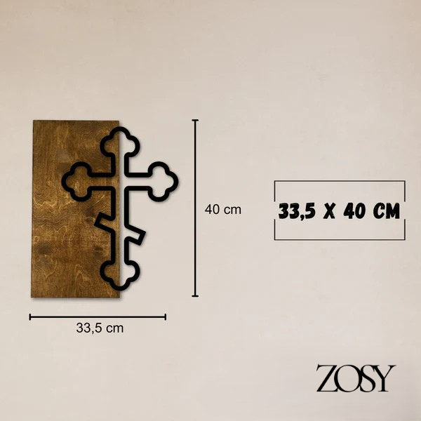 Wanddeko orthodoxen Jesus-Kreuz-Motiv aus Holz-Acrylglas