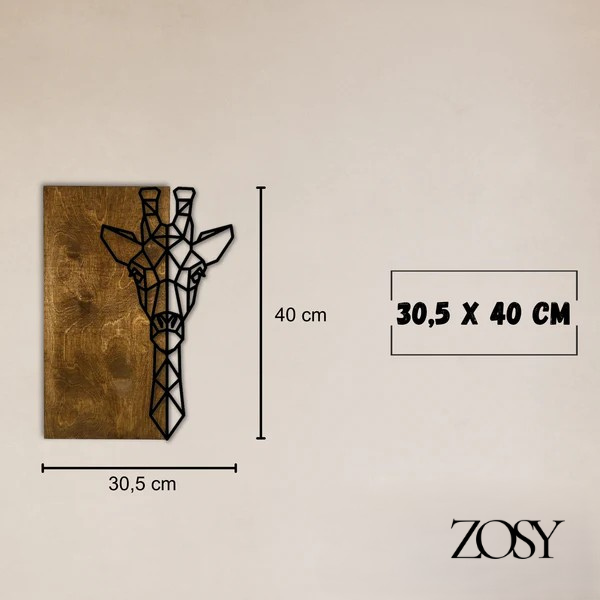 Wanddeko Giraffen Motiv aus Holz-Acrylglas