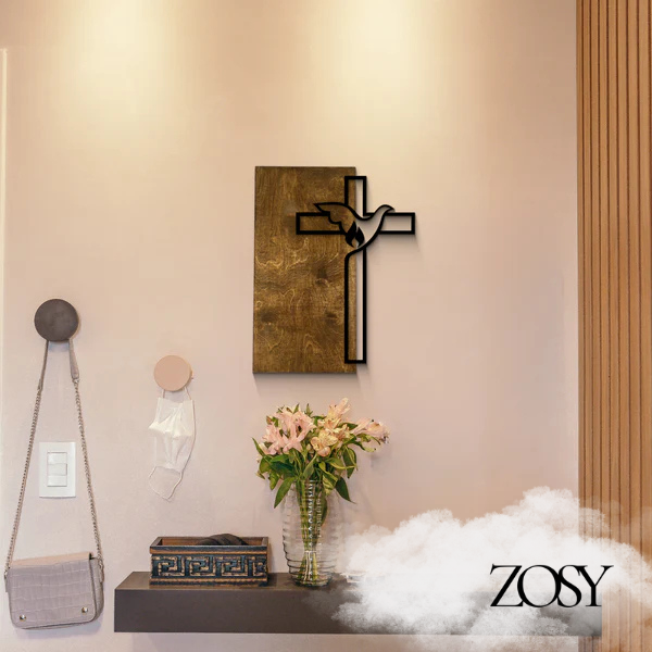 Wanddeko Jesus Kreuz-Motiv, aus Holz-Acrylglas