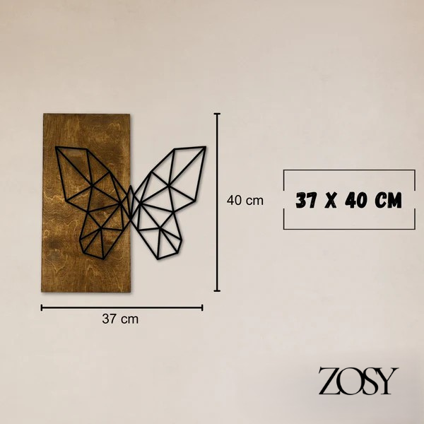 Wanddeko Schetterling-Motiv, aus Holz-Acrylglas