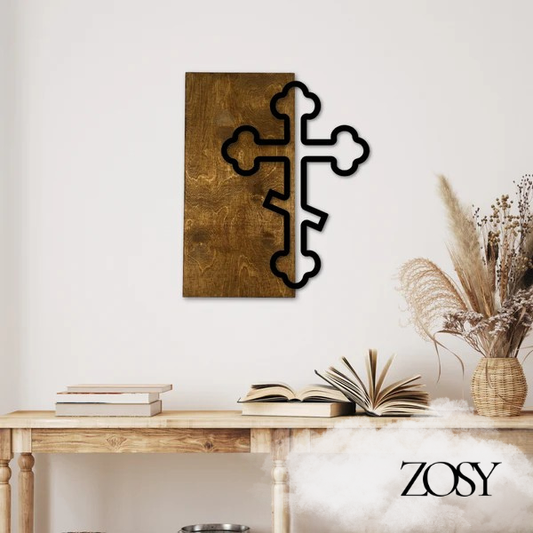 Wanddeko orthodoxen Jesus-Kreuz-Motiv aus Holz-Acrylglas
