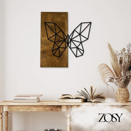 Wanddeko Schetterling-Motiv, aus Holz-Acrylglas